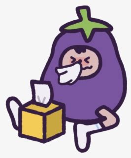 Thought Sticker Eggplant Transprent - Discord Thinking Emoji Png , Free ...