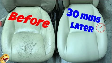 before and after pictures of damaged leather chair | Leather car seat ...