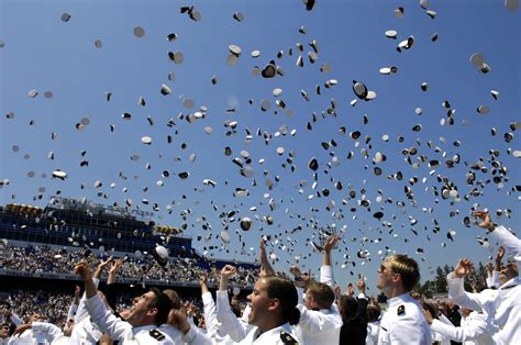 File:Traditional hat toss celebration at graduation from United States Naval Academy.jpg ...