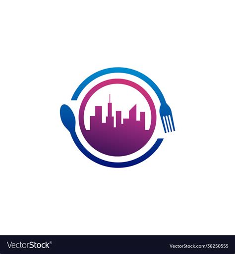 Food city logo template creative building logo Vector Image