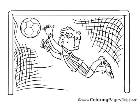 Goal Goalkeeper Soccer free Coloring Pages