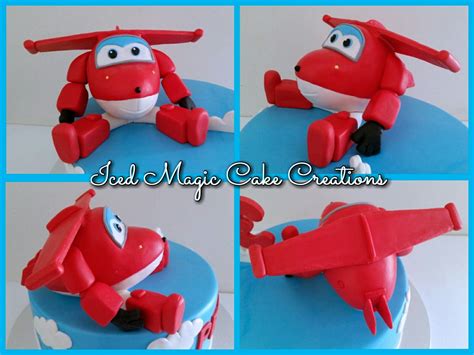 3D fondant Jet Superwings cake topper www.facebook.com ...