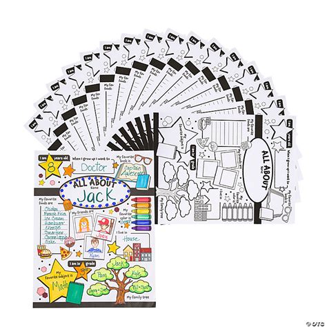 Color Your Own All About Me Posters - 30 Pc. | Oriental Trading