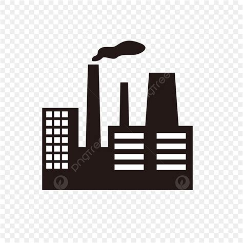 Factories Black And White Clipart