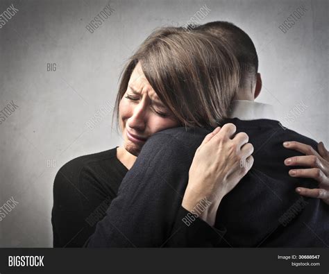 Sad Woman Hugging Her Image & Photo (Free Trial) | Bigstock