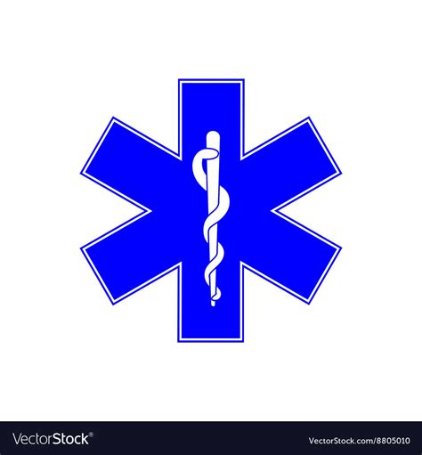 Medical symbol of emergency - star life Royalty Free Vector