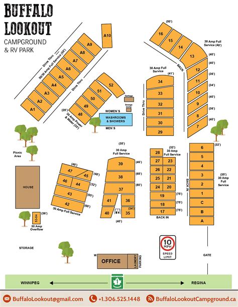 Park Map - Buffalo Lookout RV Campground