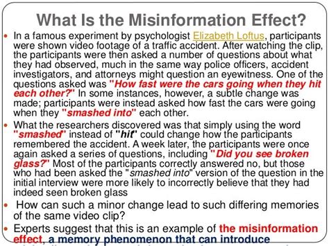 Misinformation effect