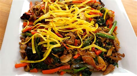 easy japchae - Cooking Korean food with Maangchi