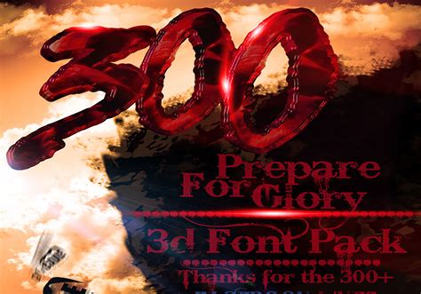 300 The movie Inspired 3d Font Pack - Free Photoshop Brushes at Brusheezy!