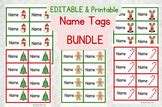 Editable Name Tags!! Holiday/Christmas Tree Theme! by Miss Meredith Made