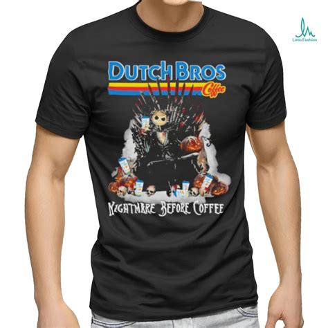 Official Dutch Bros coffee The King Jack Skellington nightmare before coffee shirt - Limotees