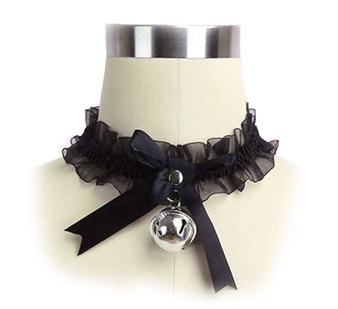 Stylish Handmade Leather Bell Choker Necklace