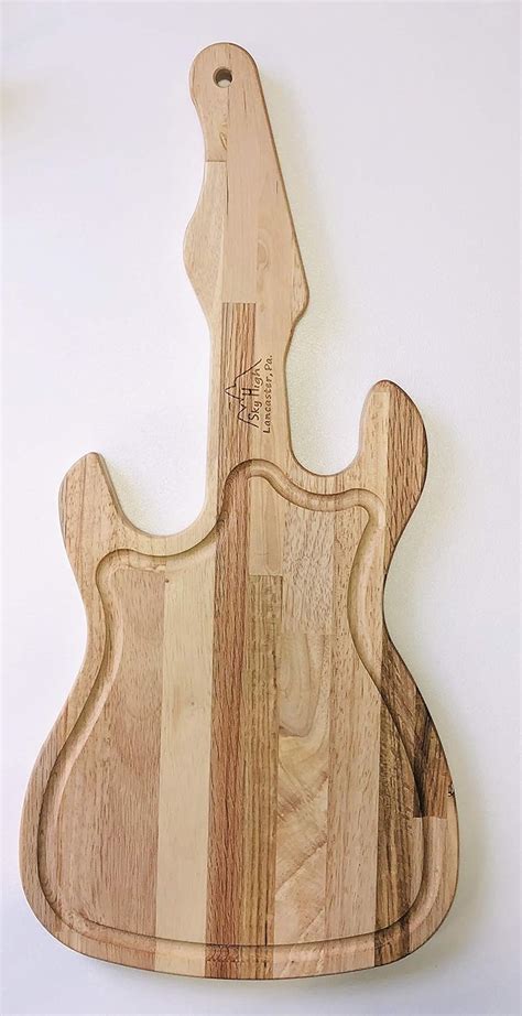 Amazon.com: Handmade Electric Guitar Cutting Board from Repurposed Hardwoods : Handmade Products