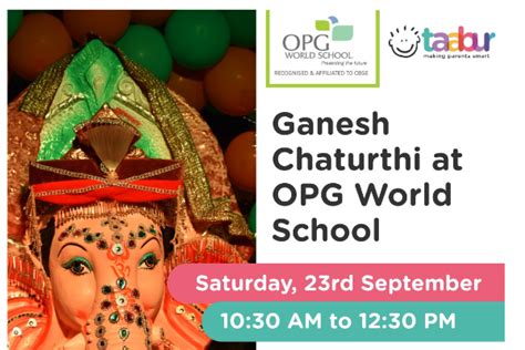 Ganesh Chaturthi at OPG World School | Event | 23 Sep 2023 12:00 AM ...