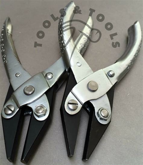 2 Piece Parallel Action 140mm & 125mm Half Round Flat Nose Pliers ...