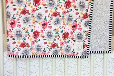 Floral Quilt Baby Quilt Toddler Quilt Nursery Bedding | Etsy