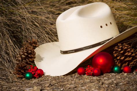 Cowboy Hat With Christmas Decorations Stock Photo & More Pictures of Christmas - iStock