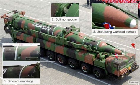 New ICBM missiles at North Korea parade 'fake' - BBC News
