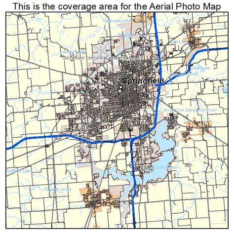 Aerial Photography Map of Springfield, IL Illinois