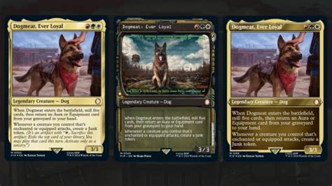 MTG Fallout commander decks have Dogmeat, energy, and Moth Man