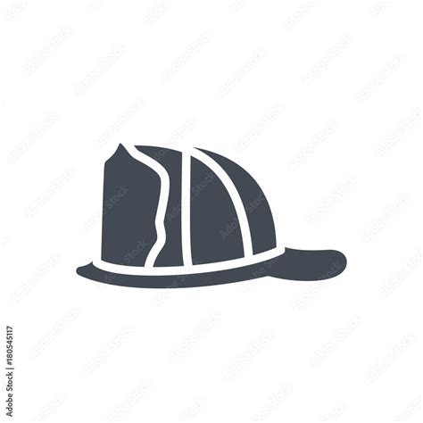 Firefight service silhouette icon helmet hat Stock Vector | Adobe Stock