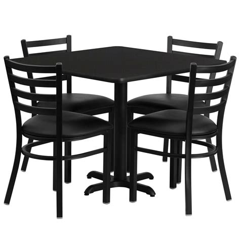 VECELO 3 Piece Dining Set Kitchen Bistro Table with Chairs, Rustic Brown