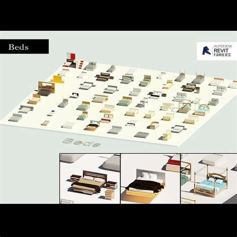 Parametric REVIT Furniture Collection Beds rfa 3D model | CGTrader