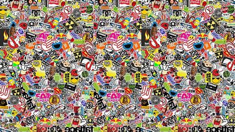 1920x1080px | free download | HD wallpaper: assorted stickers, Sticker Bomb, sticks, bombs ...