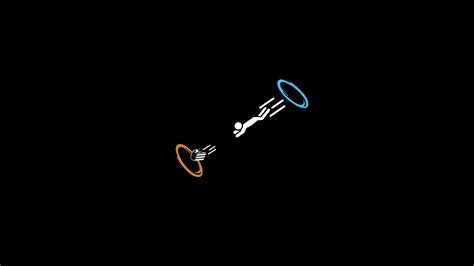 simple, Simple background, Black background, Portal (game) Wallpapers HD / Desktop and Mobile ...