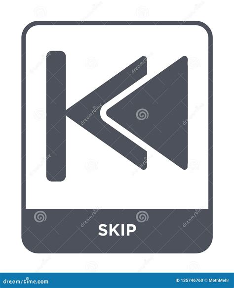 Skip Icon in Trendy Design Style. Skip Icon Isolated on White Background Stock Vector ...