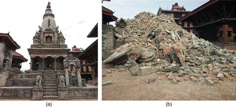 Vatshala Temple, Bhaktapur Durbar Square before and after earthquake ...