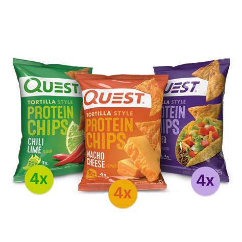 Buy Quest tion Tortilla Style Protein Chips Variety Pack, Chili Lime ...