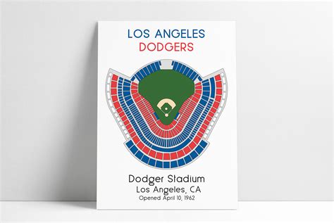 Dodger Stadium Print LA Dodger Stadium Seating Chart Poster - Etsy