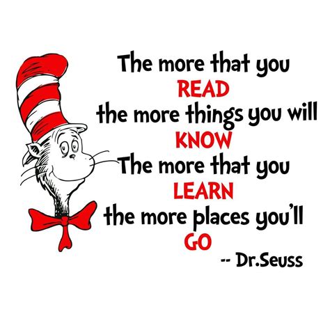 The more that you read svg, Cat in hat svg, Dr Seuss svg, Seuss sayings svg, Read across America ...