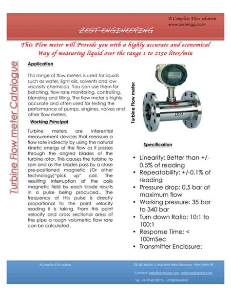 Turbine flow meter | PDF