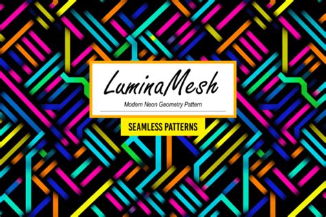 LuminaMesh: Modern Neon Geometry Pattern Graphic by Canvas Elegance · Creative Fabrica