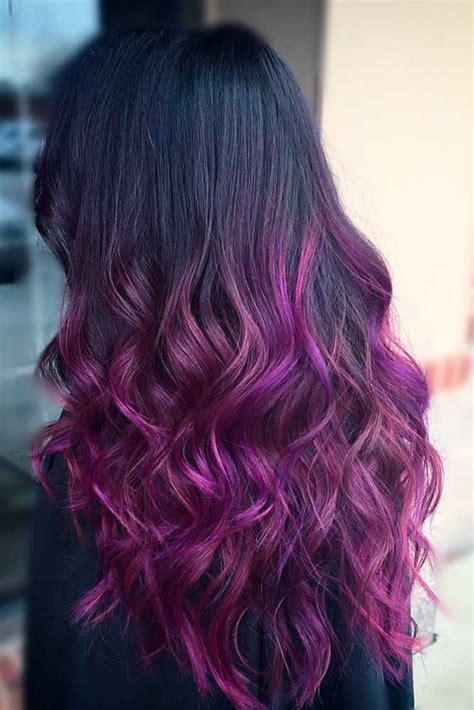 Purple Lowlights On Black Hair