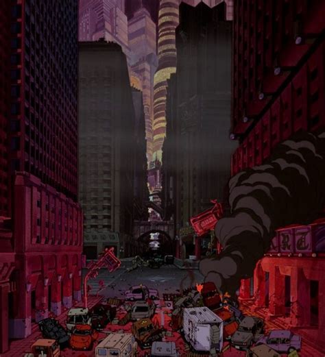 The Art of Akira : Original Backgrounds | Akira, Cyberpunk city, Katsuhiro otomo