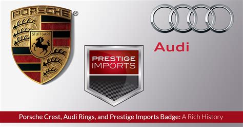 Porsche Crest, Audi Rings, and Prestige Imports Badge: A Rich History