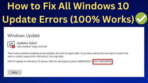 Fix Windows Update Problems in Windows 10 / How to Fix All Windows 10 Update Errors (100% Works ...