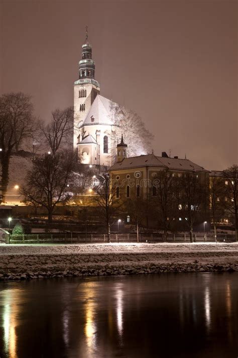 Salzburg Night View, Austria Stock Photo - Image of historic, voyage ...