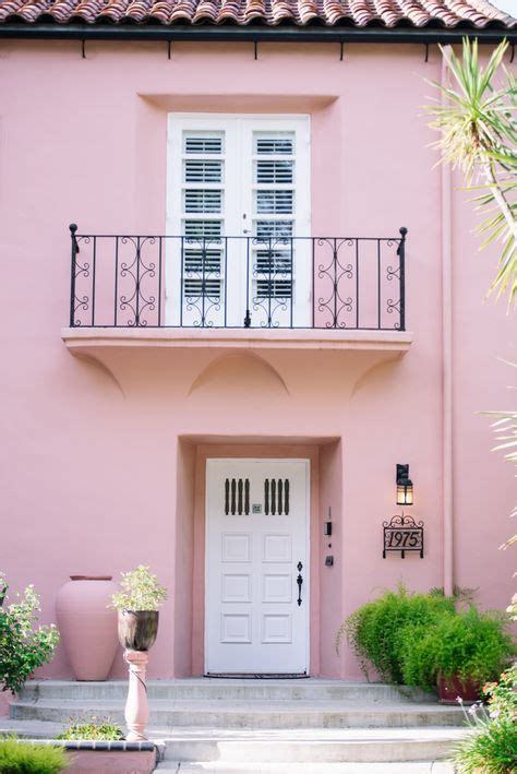 Trend Alert: Pink for Exterior - | Pink house exterior, House exterior, Pink houses