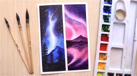 View Beginner Easy Night Sky Painting Watercolor Gif - Paint