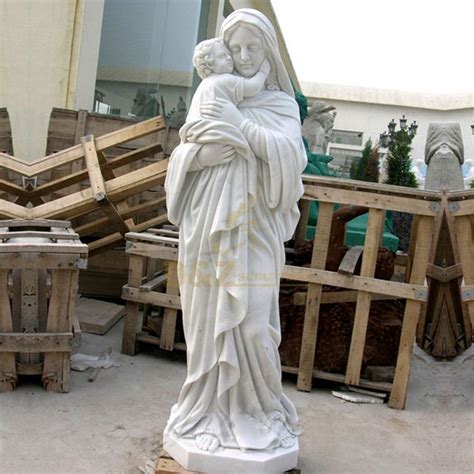 Virgin Mary Holding Baby Jesus Statue