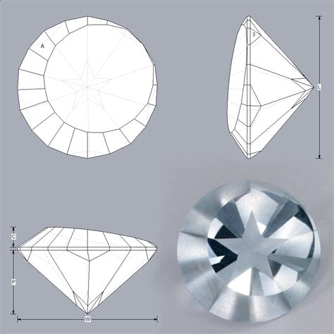 celestial peace faceting design | Faceted design, Diamond size chart ...