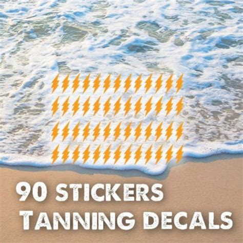 Lightning Bolt Tanning Stickers - Etsy