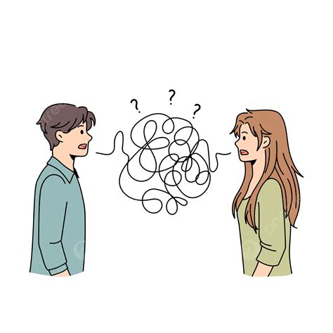 Problemas En La Comunicación Del Concepto De Pareja PNG ,dibujos Pareja, Malentendido, Personaje ...