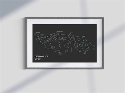 Vail Mountain TRAIL MAP Ski Resort Map Minimalist Skiing Map - Etsy