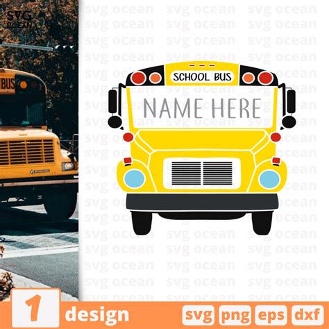 Free School bus monogram SVG Cut File - Svg Ocean — svgocean